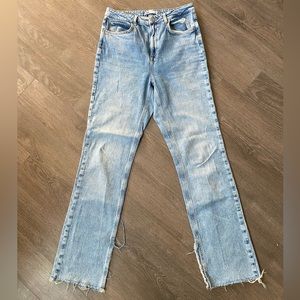 Women’s Zara High Waisted Light Wash Flare Jeans